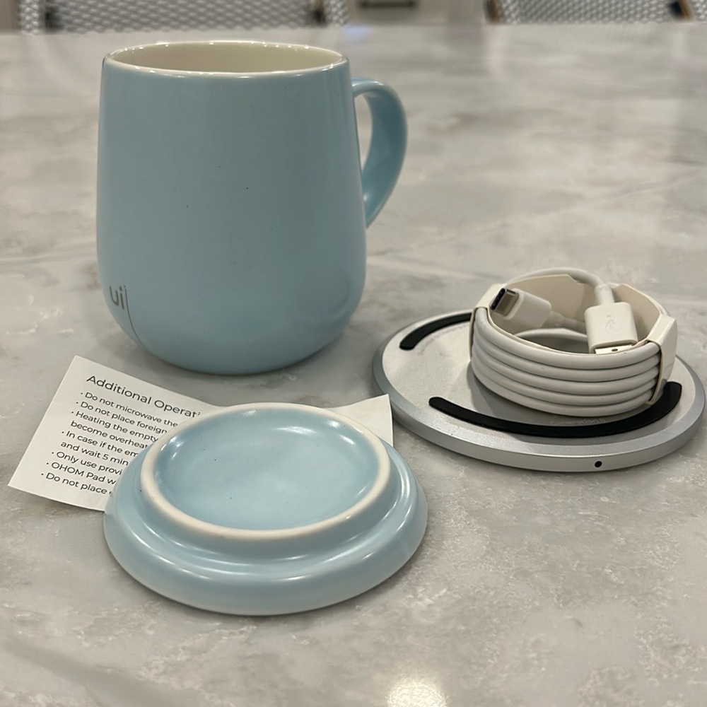 Brand New OHOM Ui Self-heating Ceramic Mug Set, generation 2